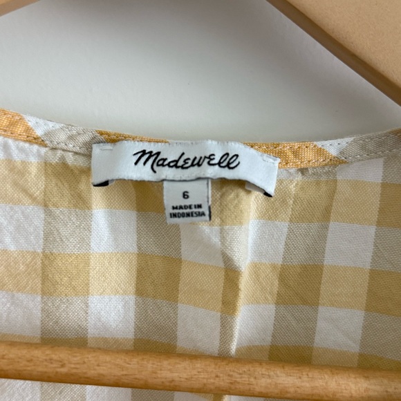 Madewell Cotton Top & Skirt Set - Yellow Gingham (6) - Picture 4 of 10